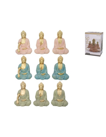 FIGURA BUDA SHATKI 3 SURT 18,3X14,5X26,5 CM RESINA