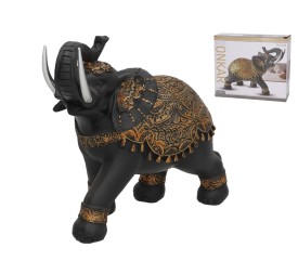 FIGURA ELEFANTE ONKAR 23X9X19 CM RESINA