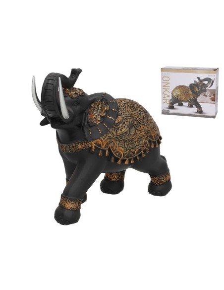 FIGURA ELEFANTE ONKAR 23X9X19 CM RESINA
