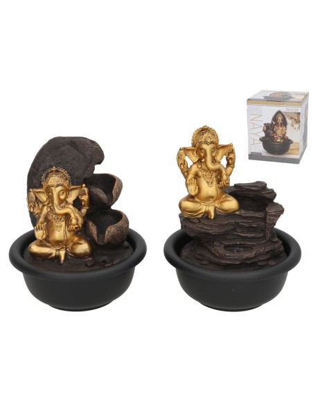 FUENTE BUDA ELEFANTE KALU 2 SURTIDOS LED 16X16X19