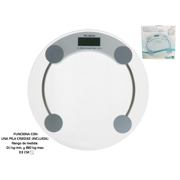 BASCULA BAÑO DIGITAL CRISTAL 3MM GROSOR XXX