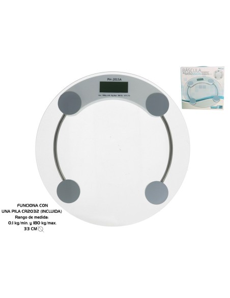 BASCULA BAÑO DIGITAL CRISTAL 3MM GROSOR XXX