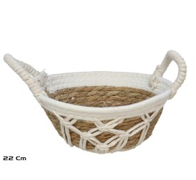 CESTA REDONDA CON ASAS GABON 22X9CM