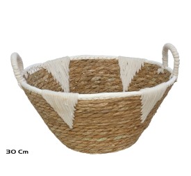 CESTA REDONDA CON ASAS LIBIA 30X15CM