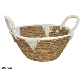 CESTA REDONDA CON ASAS LIBIA 26X13CM