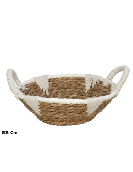 CESTA REDONDA CON ASAS LIBIA 22X9CM