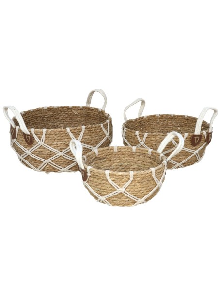 SET 3 CESTAS REDONDAS CON ASAS ZAMBIA