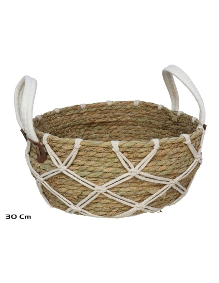 CESTA REDONDA CON ASAS ZAMBIA 30X14CM