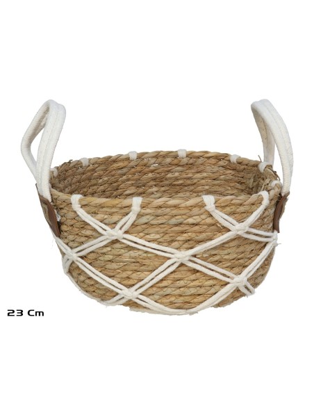 CESTA REDONDA CON ASAS ZAMBIA 23X12CM