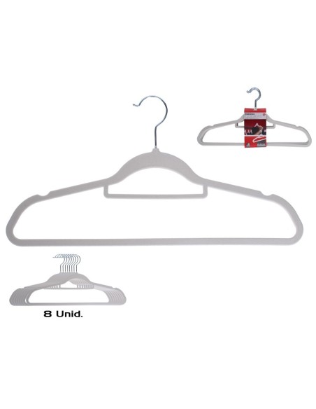 SET 8 PERCHAS FOLCADAS 45X23X0,4 CM BLANCO