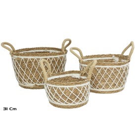 SET 3 CESTOS CON ASAS HEBE 31CM