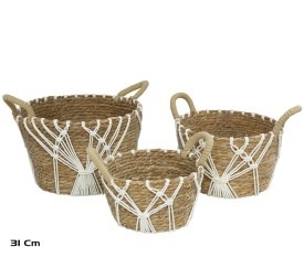 SET 3 CESTOS CON ASAS DEMETER 31X21X31CM