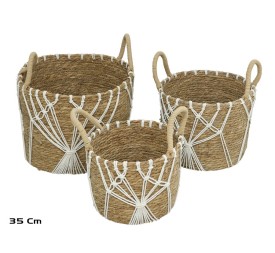 SET 3 CESTOS CON ASAS DEMETER 35X36CM