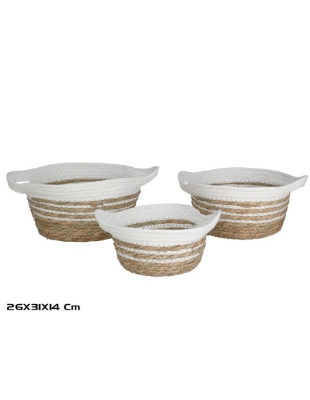 SET 3 CESTAS DUNA 31X26X14