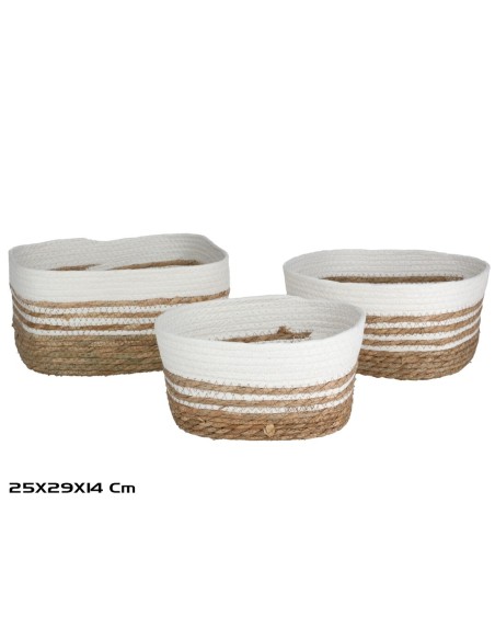 SET 3 CESTAS DUNA 29X25X14