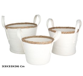 SET 3 CESTAS LION  36X33X26