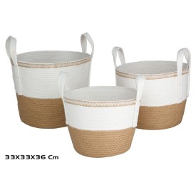 SET 3 CESTAS SOL  35X33X26