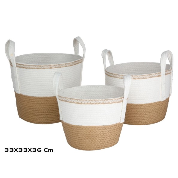 SET 3 CESTAS SOL  35X33X26