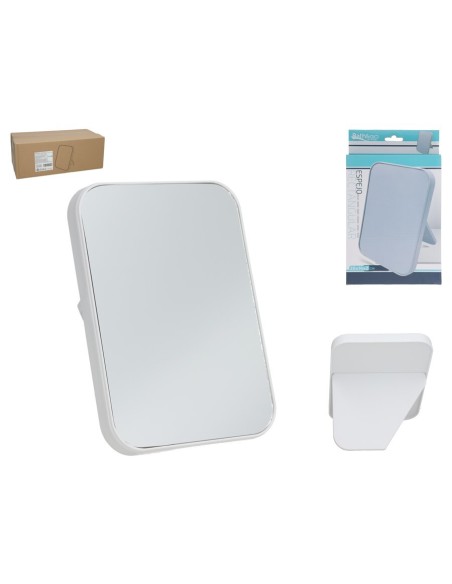 ESPEJO RECTANGULAR BLANCO 20X14,3X1,7CM