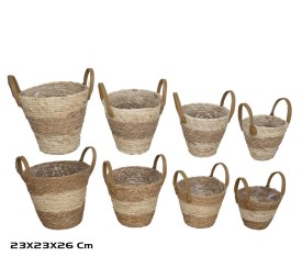 SET 4 CESTAS TRICO 23X23X22/26CM