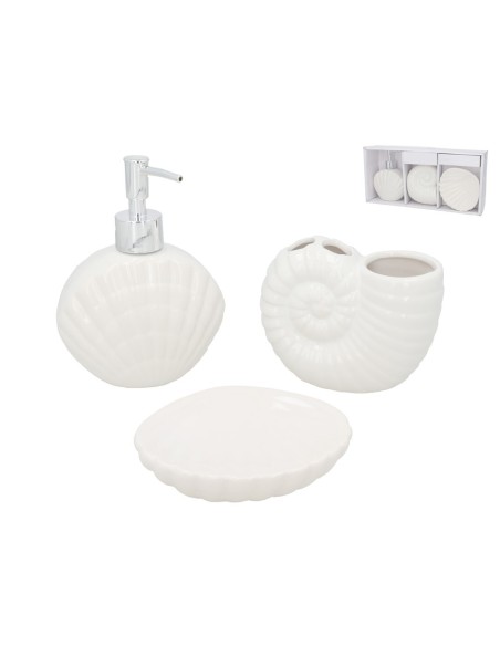CONJUNTO DE BAÑO MENORCA 3PCS BLANCO