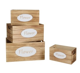 SET 4 CAJAS  SWEET HOME 36X26X18 NATURAL