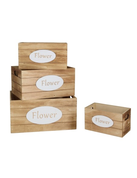 SET 4 CAJAS  SWEET HOME 36X26X18 NATURAL