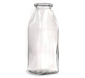 BOTELLA CUADRADA DE VIDRIO D.5,5/4H15,5