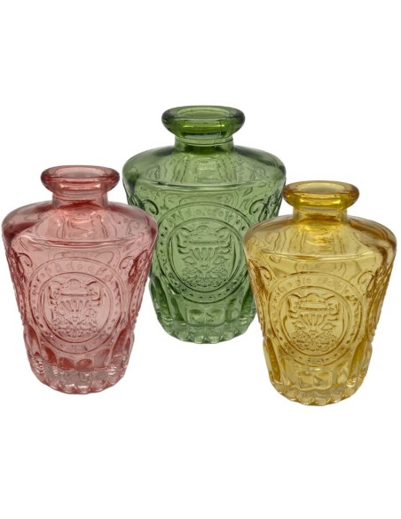 BOTELLA CRISTAL CONICA 3 MIX COL D.5,5/3H10