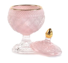 COPA CRISTAL ROSA CON TAPA D8,5 H15