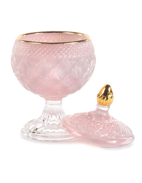 COPA CRISTAL ROSA CON TAPA D8,5 H15