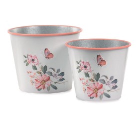 SET 2 MACETEROS METAL .D.22.5 H19 GR.D.27.5 H22