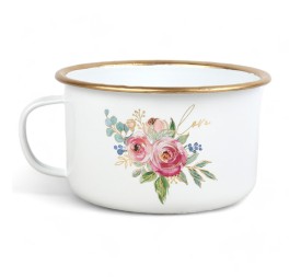 TAZA ANCHA HOJALATA D15.5 H8.5 DISEÑOS FLORALES