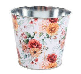 CUBO METAL DISEÑO FLORAL D.17,5H16,5