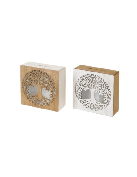 HUCHA 2/C MDF-CRISTAL 18 X 7 X 18 CM (9919)