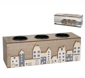 PORTAVELAS MADERA X3 SONY 24X7,2X8 CM