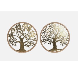 DECORACION PARED METAL 60X1,5X60 ARBOL 2 SURT.