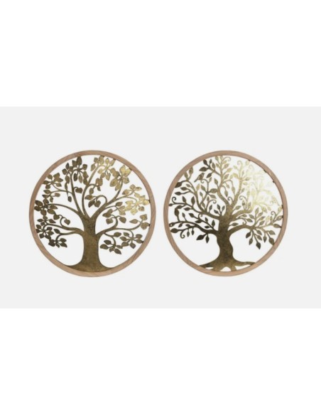 DECORACION PARED METAL 60X1,5X60 ARBOL 2 SURT.