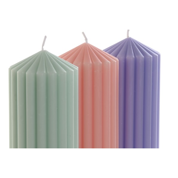 VELA CERA PERFUME 7X7X15 450 GR,. 3 SURT.