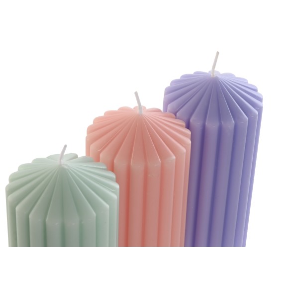 VELA CERA PERFUME 7X7X15 450 GR,. 3 SURT.