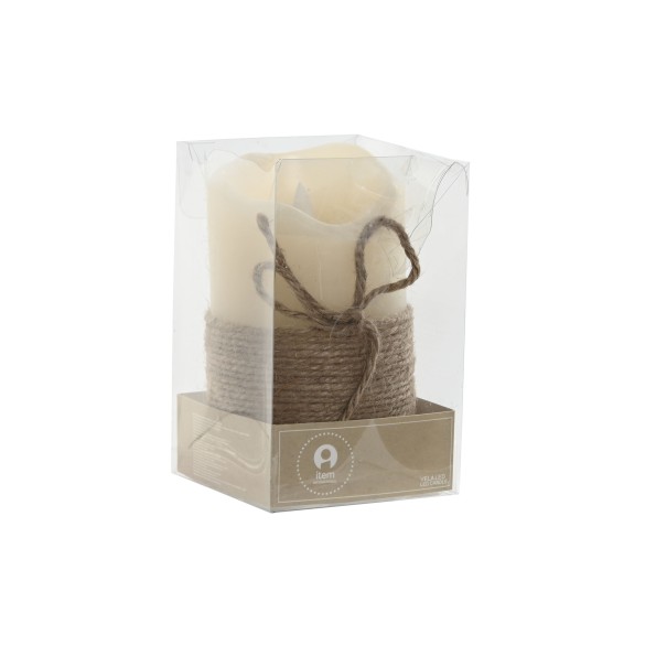 VELA LED CERA LED 7,5X7,5X12,5 165 GR, MOVIMIENTO