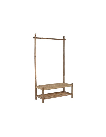 RECIBIDOR MANGO FIBRA 97X43X172 PERCHERO NATURAL