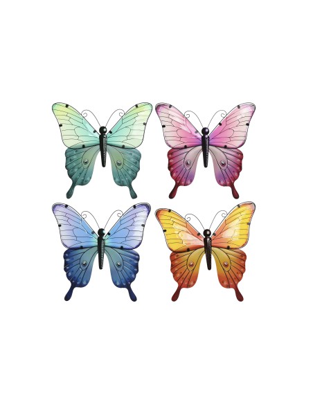 DECORACION PARED METAL 30X1,5X30 MARIPOSA 4 SURT. DECORACION PARED METAL 30X1,5X30 MARIPOSA 4 SURT.