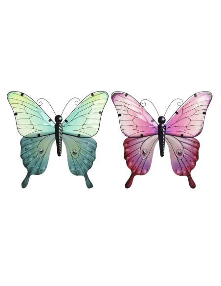DECORACION PARED METAL 46X1,5X46 MARIPOSA 4 SURT.