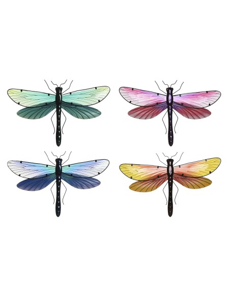 DECORACION PARED METAL 46X1X31 LIBELULA 4 SURT.