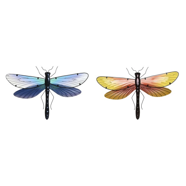 DECORACION PARED METAL 46X1X31 LIBELULA 4 SURT.