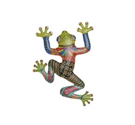 DECORACION PARED METAL 36X2X46 RANA MATE