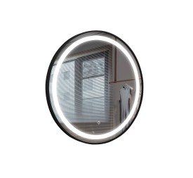 ESPEJO LED ALUMINIO 80X2X80 TACTIL NEGRO