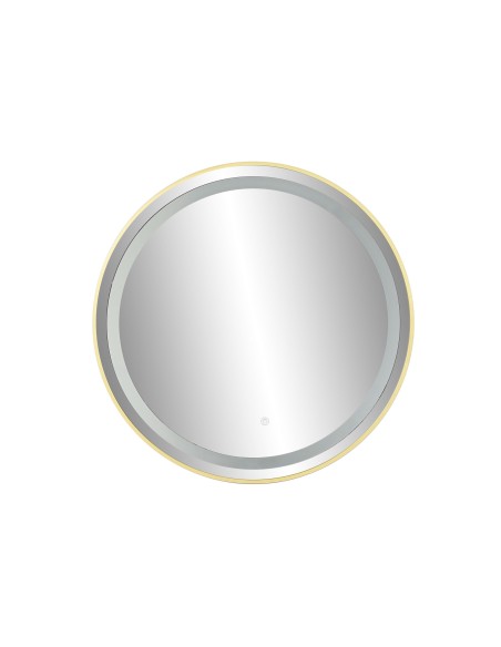 ESPEJO LED ALUMINIO 80X0,5X80 TACTIL DORADO