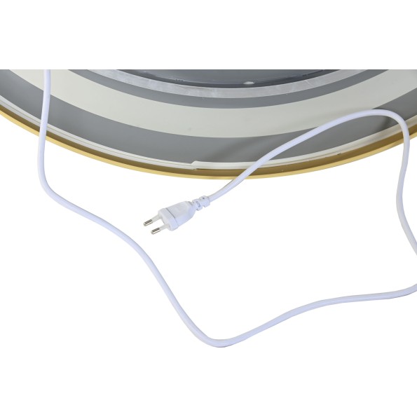 ESPEJO LED ALUMINIO 80X0,5X80 TACTIL DORADO